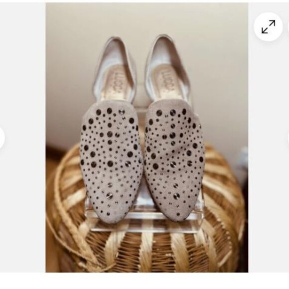 Lucca Lane Kaelyn Portobello Suede Studded Slip-on Loafers Women's size US 6.5 - Picture 2 of 7